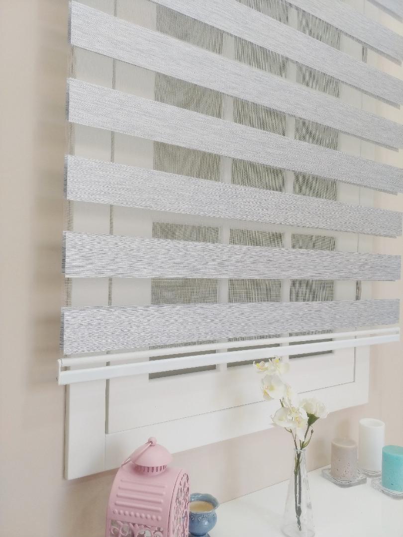 Bambu Zebra Perde Kırçıl Desen Gri - Zebra Perde - 3