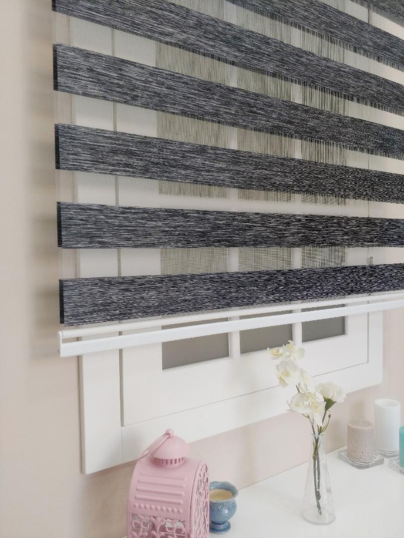Bambu Zebra Perde Kırçıl Desen Siyah - Zebra Perde - 3