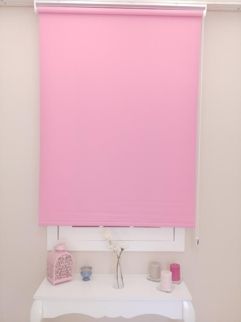 Pembe Renk İthal Mat Stor Perde - Stor Perde - 2