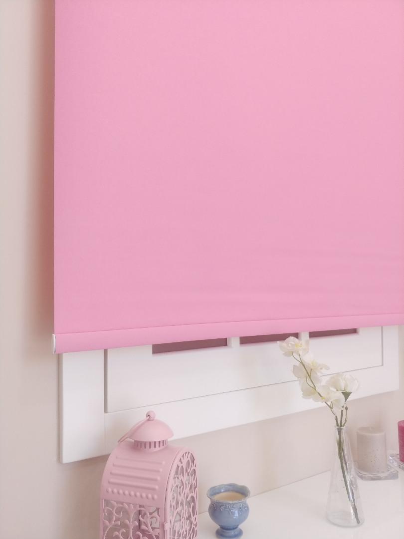 Pembe Renk İthal Mat Stor Perde - Stor Perde - 3