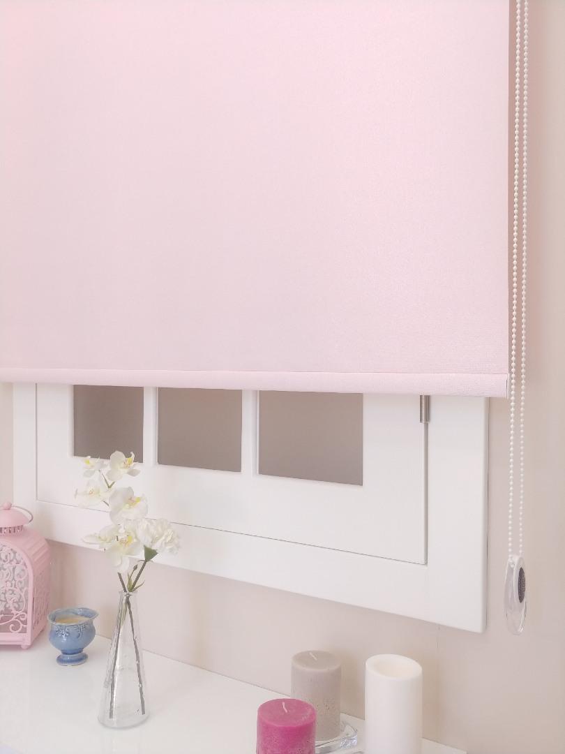 Pudra Pembe Renk İthal Mat Stor Perde - Stor Perde online satış