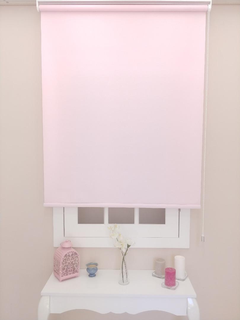 Pudra Pembe Renk İthal Mat Stor Perde - Stor Perde - 2