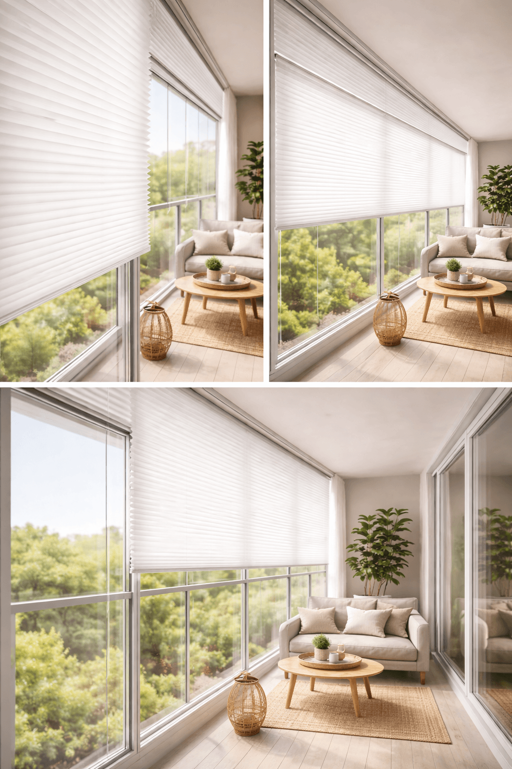 Brillant Plisel Cam Balkon Perdesi Beyaz - Cam Balkon Perdesi online satış