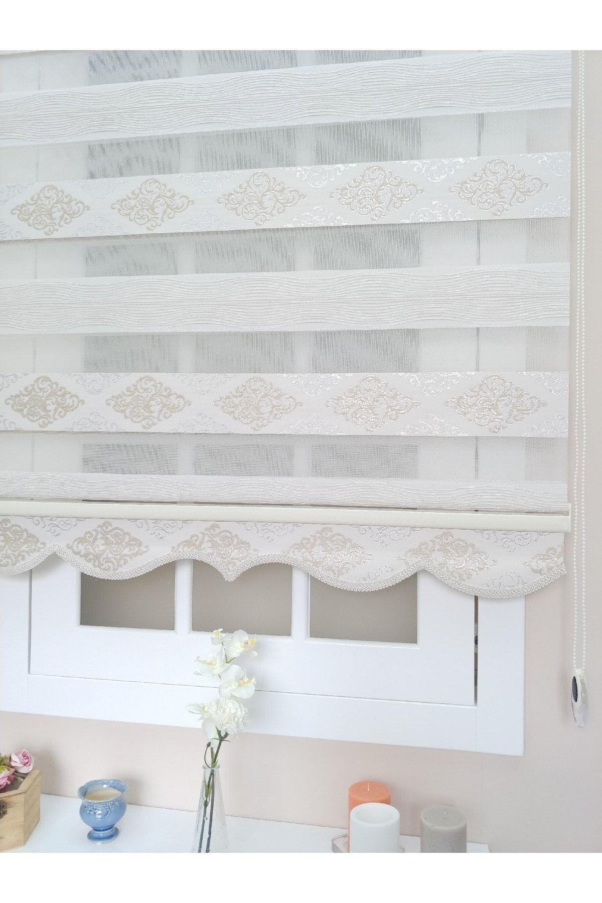 Atölye Perde Krem Gümüş Jakarlı Damask Zebra Stor Perde - Trendyol Ürünleri online satış