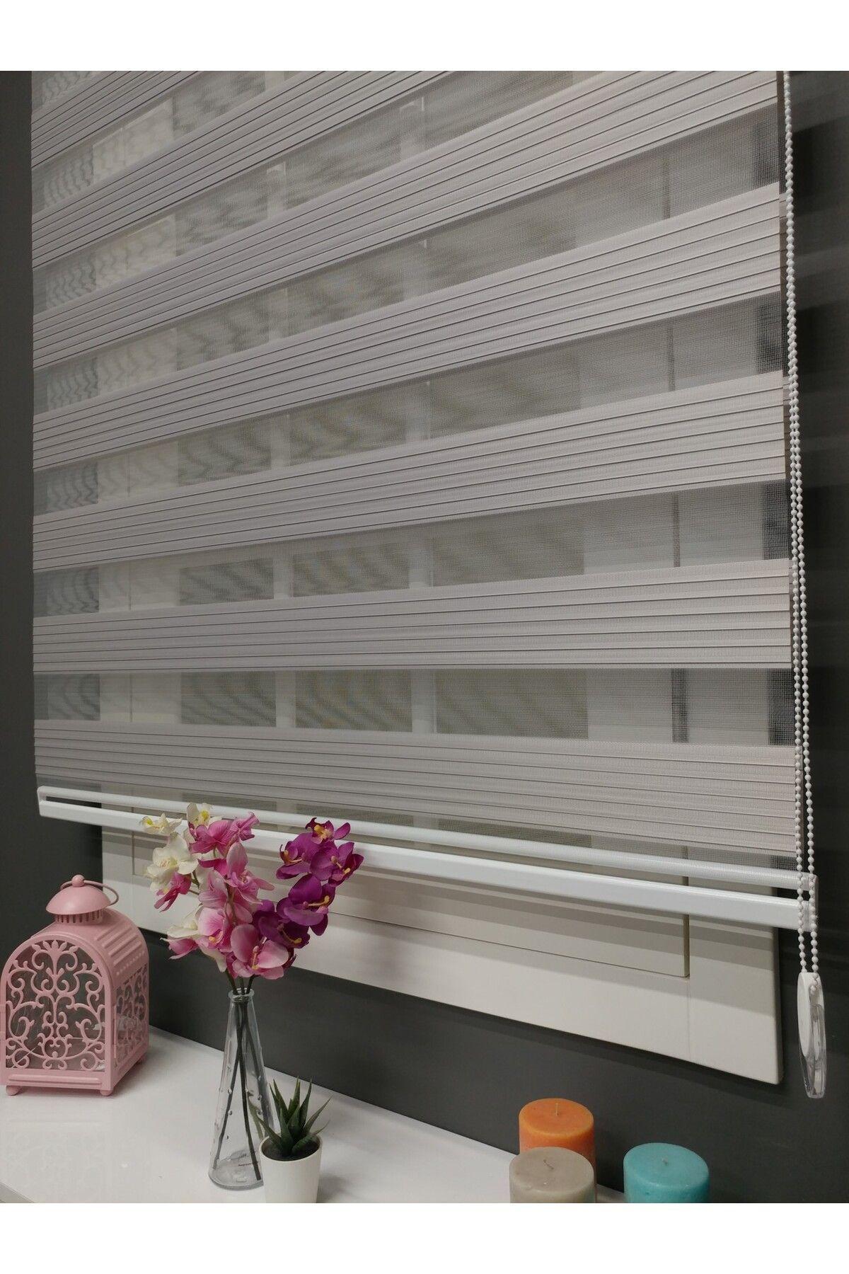 Atölye Perde Açık Gri Dar Plise Zebra Stor Perde - Trendyol Ürünleri online satış