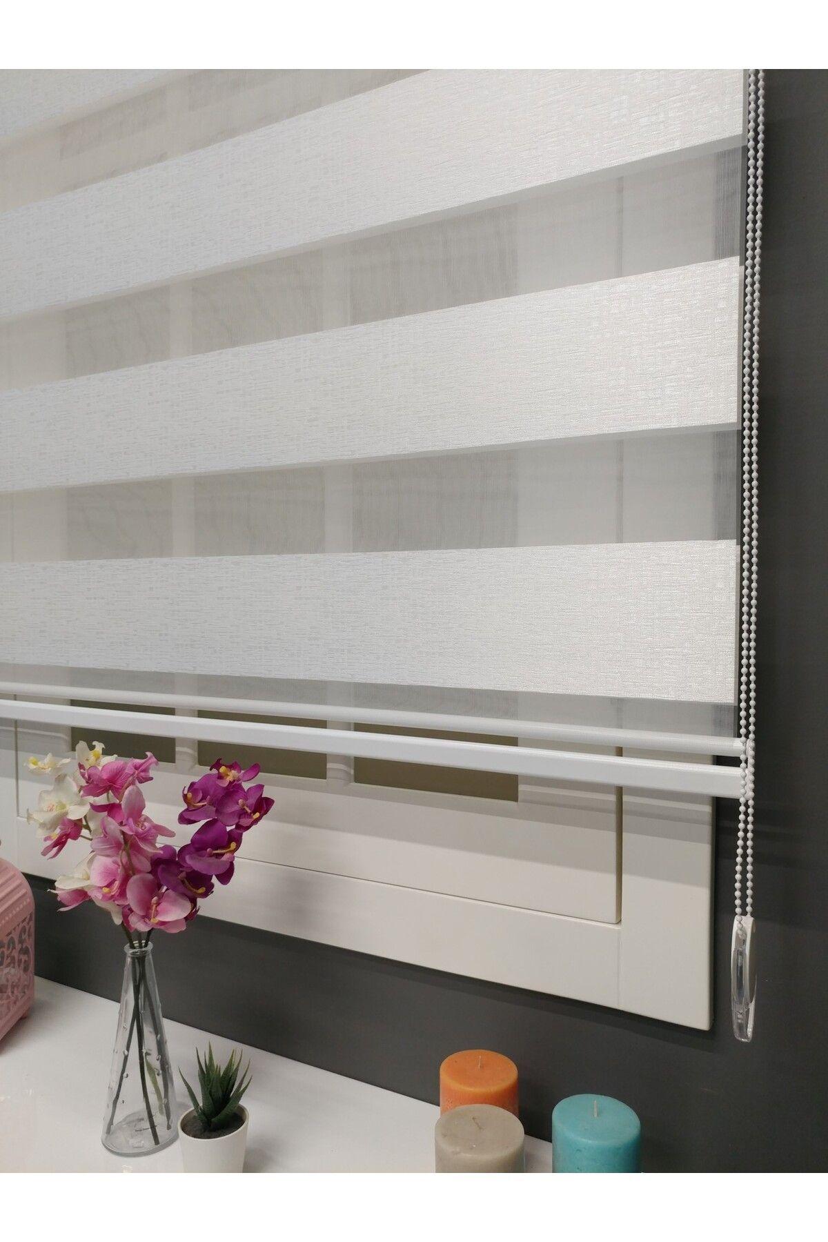Atölye Perde Beyaz Barselona Jakarlı Zebra Stor Perde - Trendyol Ürünleri online satış
